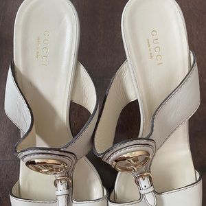 Gucci Wooden Platform Sandals - Size 41